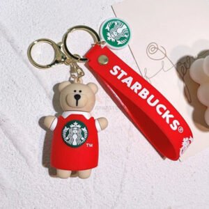 Starbucks Red Teddy 3D Keychain Wholesaler (12 Pieces in Packet)