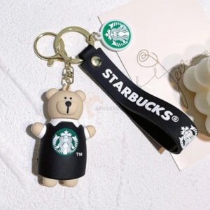 Starbucks Black Teddy 3D Keychain Wholesaler (12 Pieces in Packet)