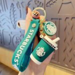 Starbucks Green Glass 3D Keychain Wholesaler (12pcs Packet 38rs-pp)