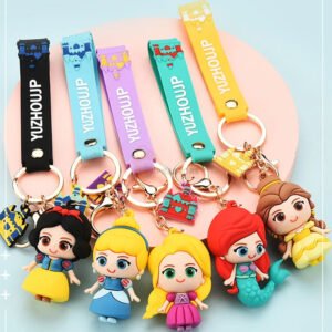 Princess 5 Design set 3D Keychain (12 Pieces in Packet)