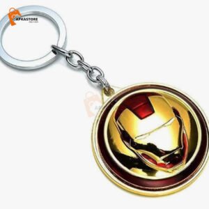 Iron Man Spinning Metal keychain Golden