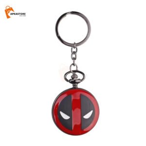 Deadpool Pocket Watch Metal Keychain