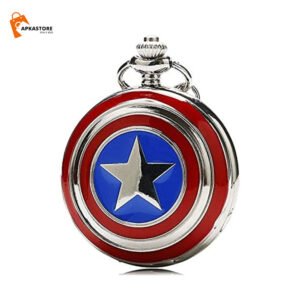 Captain America Pocket Watch Keychain