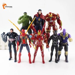 Avengers 8pcs Set Action Figure 18cm (Moveable)