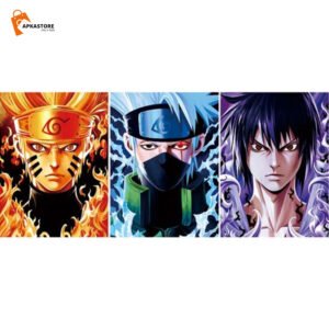 Naruto Character-2 3D Poster (Pack Of 5)