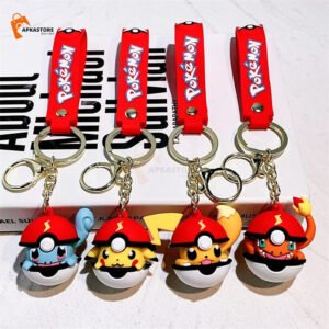 Pokémon with Pokeball Set 3D Keychain (12 Pcs Packet) 44/-pp