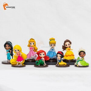 Princess 8Pcs Set 10cm Action Figure