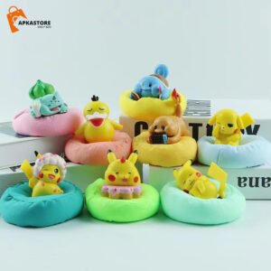 Pokemon on Pillow 8pcs Set 6/8cm