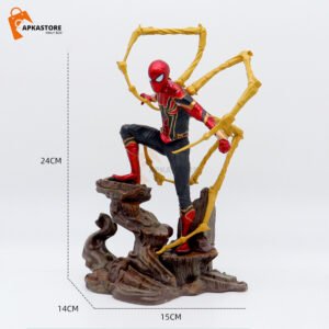 Iron Spiderman on Trunk 24cm Action Figure