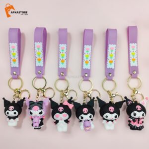 Kuromi Cartoon 3D Keychain (12pcs Packet) 44/-pp