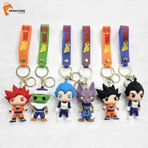 Goku 6 Designs 3D Keychain Set 2 (12pcs Packet) 40/-Per Piece