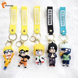 Naaruto 5 Designs 3D Keychains Set (12pcs Packet) 38/-pp