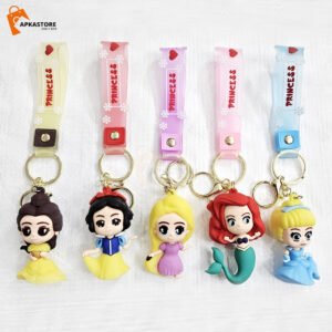 Princess 5 Designs 3D Keychain Set (12pcs Packet) 40/-PP