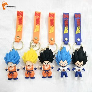 Goku Angry Faces 5 Designs 3D Keychain Set 2 (12pcs Packet) 40/-Per Piece