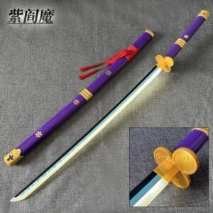 Zoro Purple Enma Wooden LED Katana 104cm