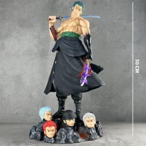 Zoro Four Heads Premium Detailed Standing 50cm Figure With Box