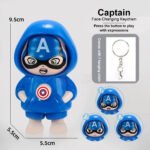 Captain America Face Changing Keychain (Pack of 12) 32/- Per Piece