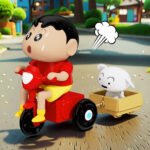 Shinchan Red With Shero 9cm Moving Figure (With Box)