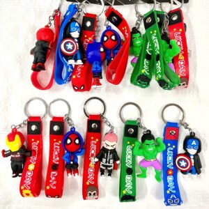 Superhero Pack of 12pc Rubber keychain (15/- PP)