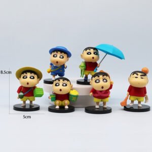 Shinchan 6pcs Figure Set With Black Base